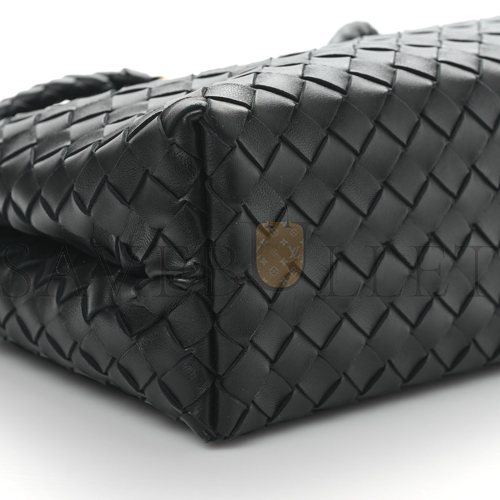 bo*te*ga Ve*ne*ta nappa intrecciato medium andiamo shoulder bag black (32*25*11cm)